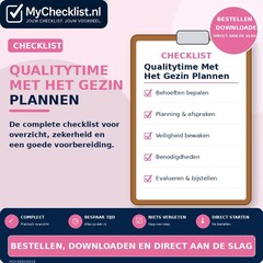 Checklist qualitytime met het gezin plannen