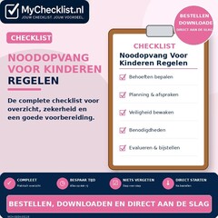 Checklist noodopvang voor kinderen regelen