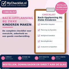 Checklist back-upplanning bij zieke kinderen maken