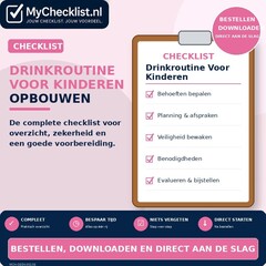 Checklist drinkroutine voor kinderen opbouwen
