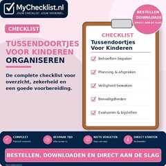 Checklist tussendoortjes voor kinderen organiseren