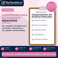 Checklist slaapproblemen bij kinderen bijhouden met uitgebreide stappen en controlepunten