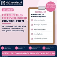 Checklist fietshelm en fietsveiligheid controleren met uitgebreide stappen en controlepunten