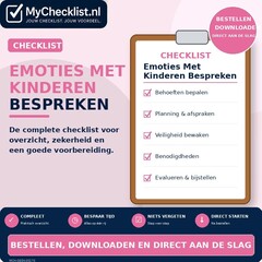 Checklist emoties met kinderen bespreken