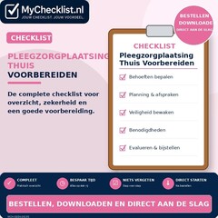 Checklist pleegzorgplaatsing thuis voorbereiden