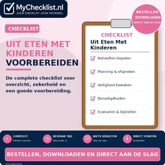 Checklist uit eten met kinderen voorbereiden