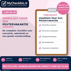 Checklist inpaklijst voor een peutervakantie maken