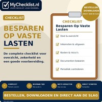 Checklist besparen op vaste lasten met uitgebreide stappen en controlepunten