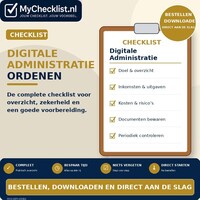 Checklist digitale administratie ordenen met uitgebreide stappen en controlepunten