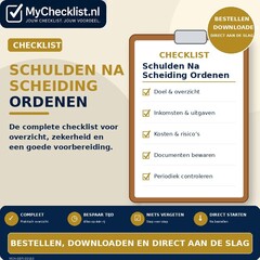 Checklist schulden na scheiding ordenen