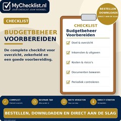 Checklist budgetbeheer voorbereiden