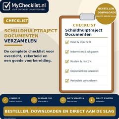 Checklist schuldhulptraject documenten verzamelen