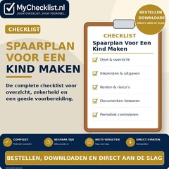 Checklist spaarplan voor een kind maken