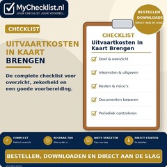 Checklist uitvaartkosten in kaart brengen