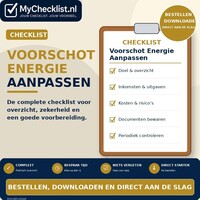 Checklist voorschot energie aanpassen met uitgebreide stappen en controlepunten