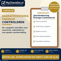 Checklist jaarafrekening energie controleren