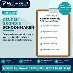 Checklist keuken grondig schoonmaken