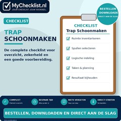 Checklist trap schoonmaken