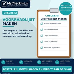 Checklist voorraadlijst maken
