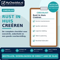 Checklist rust in huis creëren met uitgebreide stappen en controlepunten