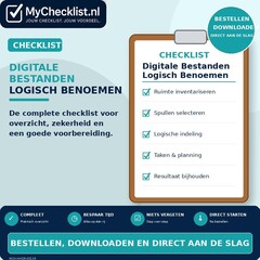 Checklist digitale bestanden logisch benoemen