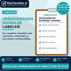 Checklist verhuisdozen duidelijk labelen