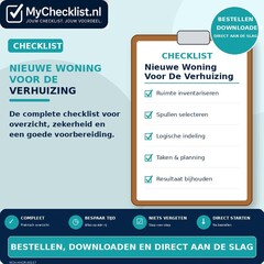Checklist nieuwe woning voor de verhuizing schoonmaken