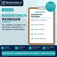 Checklist radiatoren reinigen met uitgebreide stappen en controlepunten