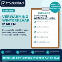 Checklist verwarming winterklaar maken met uitgebreide stappen en controlepunten