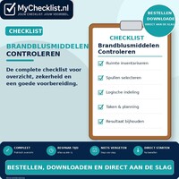 Checklist brandblusmiddelen controleren met uitgebreide stappen en controlepunten