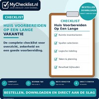 Checklist huis voorbereiden op een lange vakantie met uitgebreide stappen en controlepunten