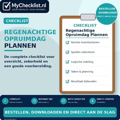 Checklist regenachtige opruimdag plannen