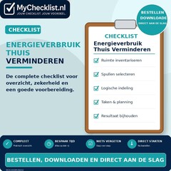 Checklist energieverbruik thuis verminderen