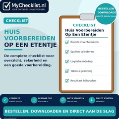 Checklist huis voorbereiden op een etentje