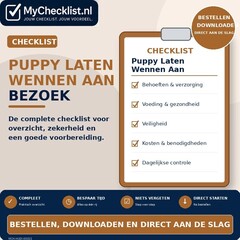 Checklist puppy laten wennen aan bezoek
