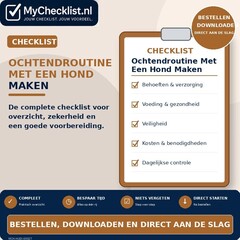 Checklist ochtendroutine met een hond maken