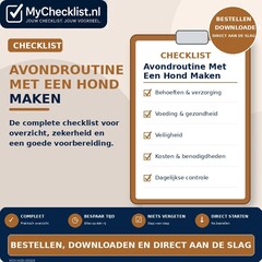 Checklist avondroutine met een hond maken