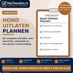 Checklist hond uitlaten plannen