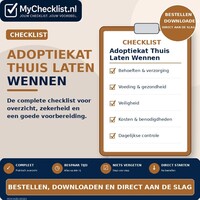 Checklist adoptiekat thuis laten wennen met uitgebreide stappen en controlepunten