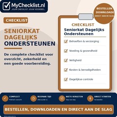 Checklist seniorkat dagelijks ondersteunen