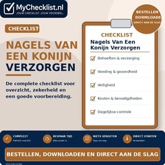 Checklist nagels van een konijn verzorgen