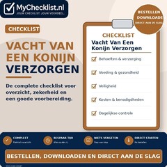 Checklist vacht van een konijn verzorgen