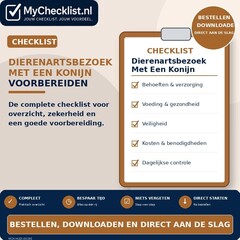 Checklist dierenartsbezoek met een konijn voorbereiden