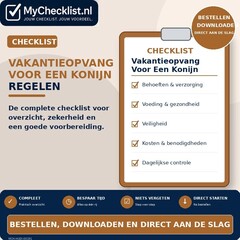 Checklist vakantieopvang voor een konijn regelen