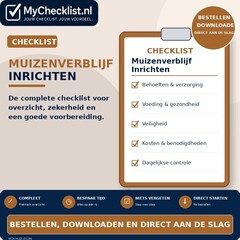 Checklist muizenverblijf inrichten