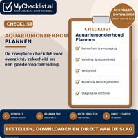 Checklist aquariumonderhoud plannen met uitgebreide stappen en controlepunten