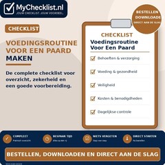 Checklist voedingsroutine voor een paard maken