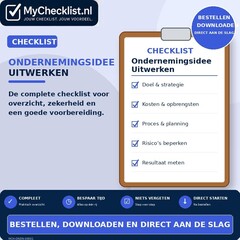 Checklist ondernemingsidee uitwerken