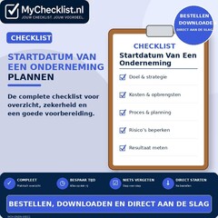 Checklist startdatum van een onderneming plannen