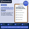 Checklist maandplan voor een onderneming maken